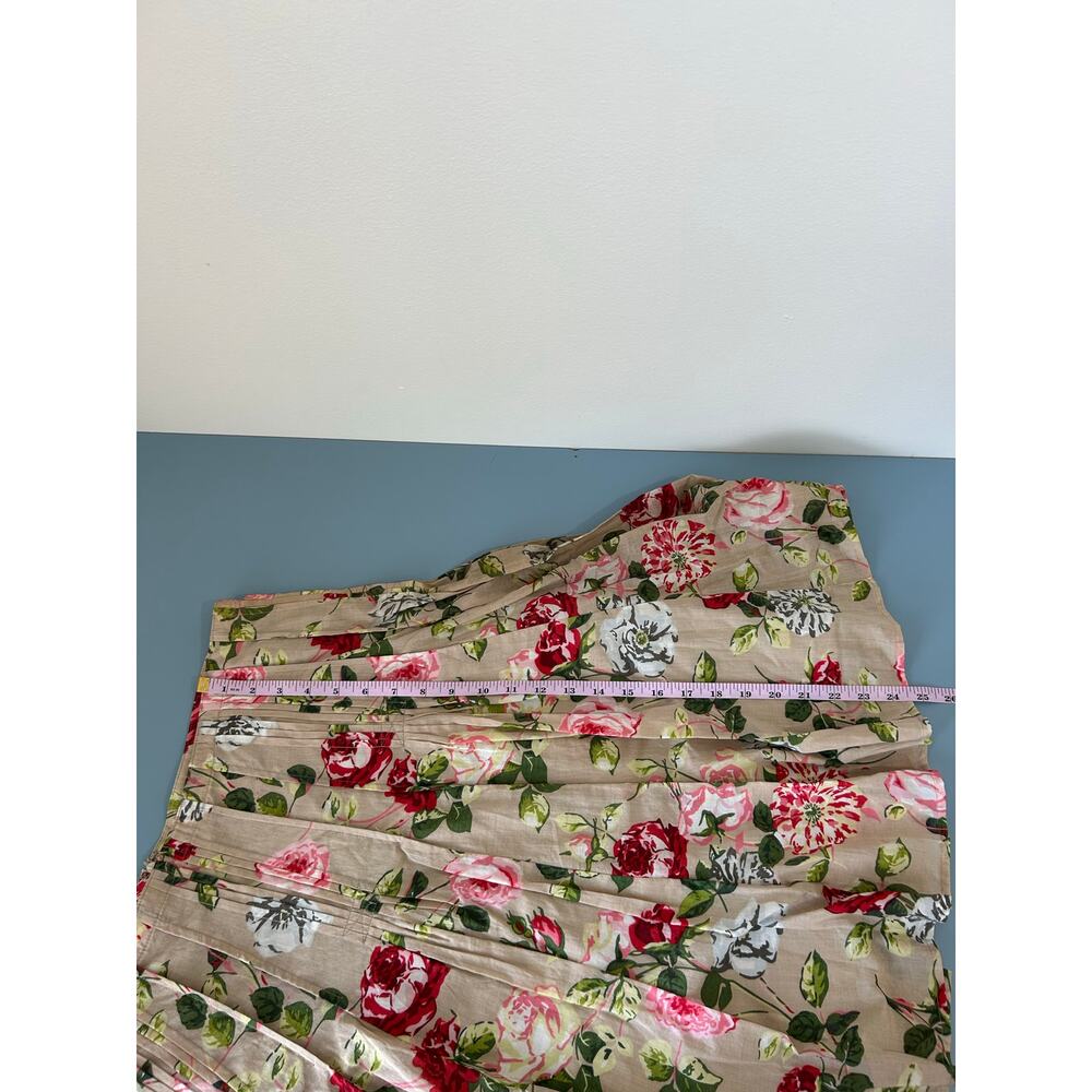 CAbi floral pleated retro skirt A line size 14 - Picture 7 of 7